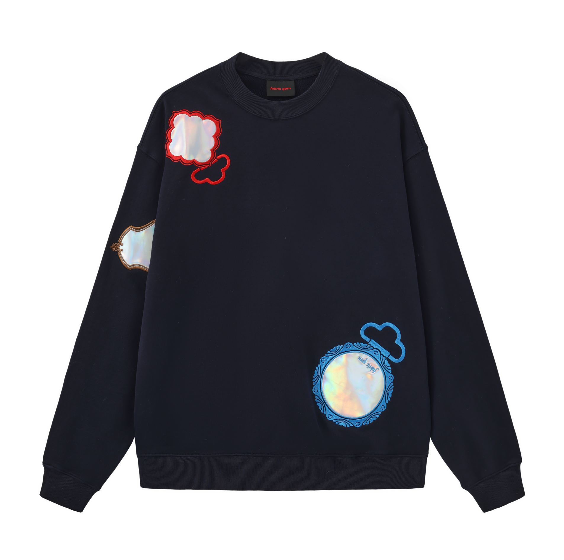 Mirror Embroidery Crewneck Sweatshirt