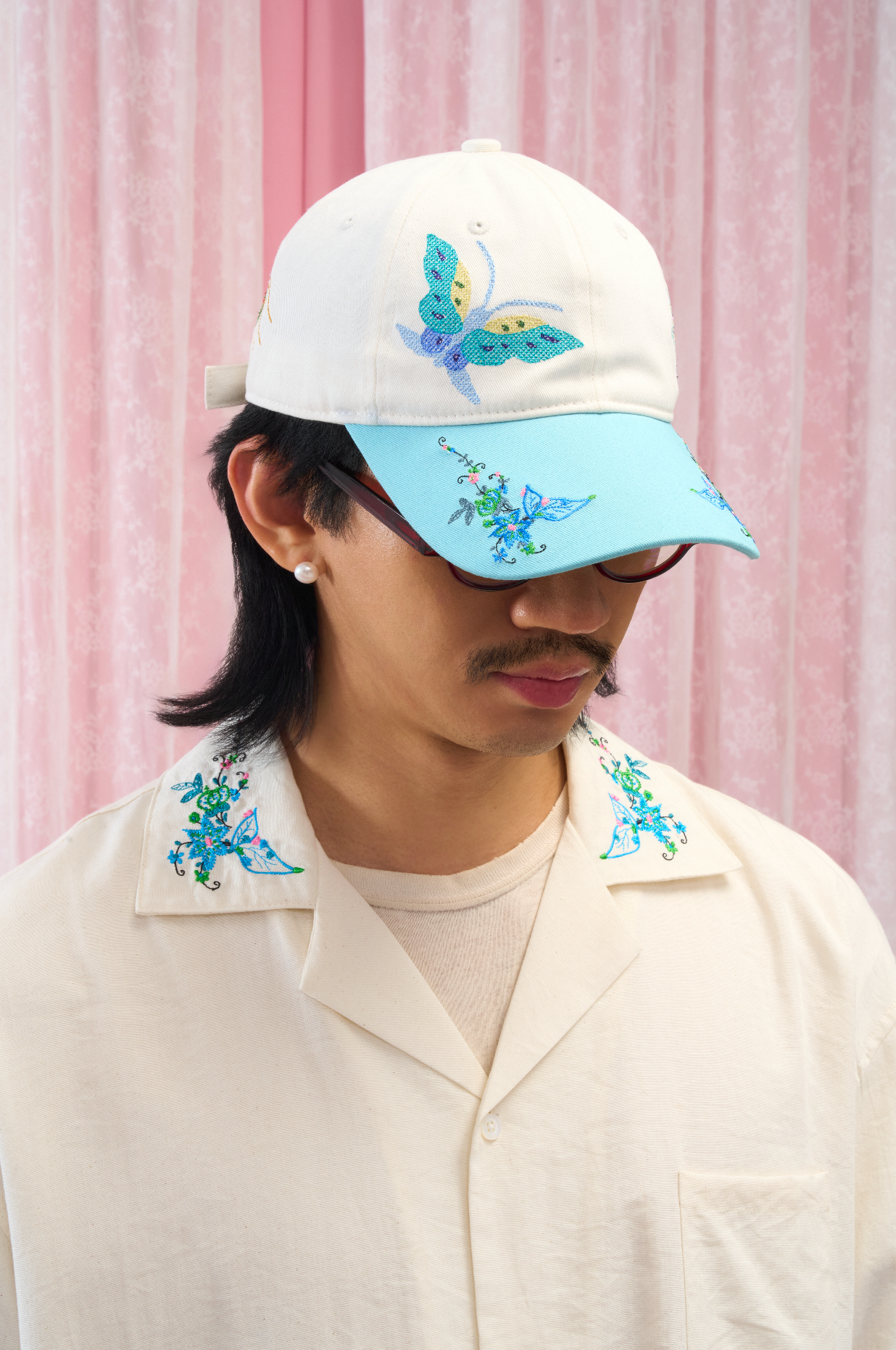 Floral Embroidery Baseball Cap