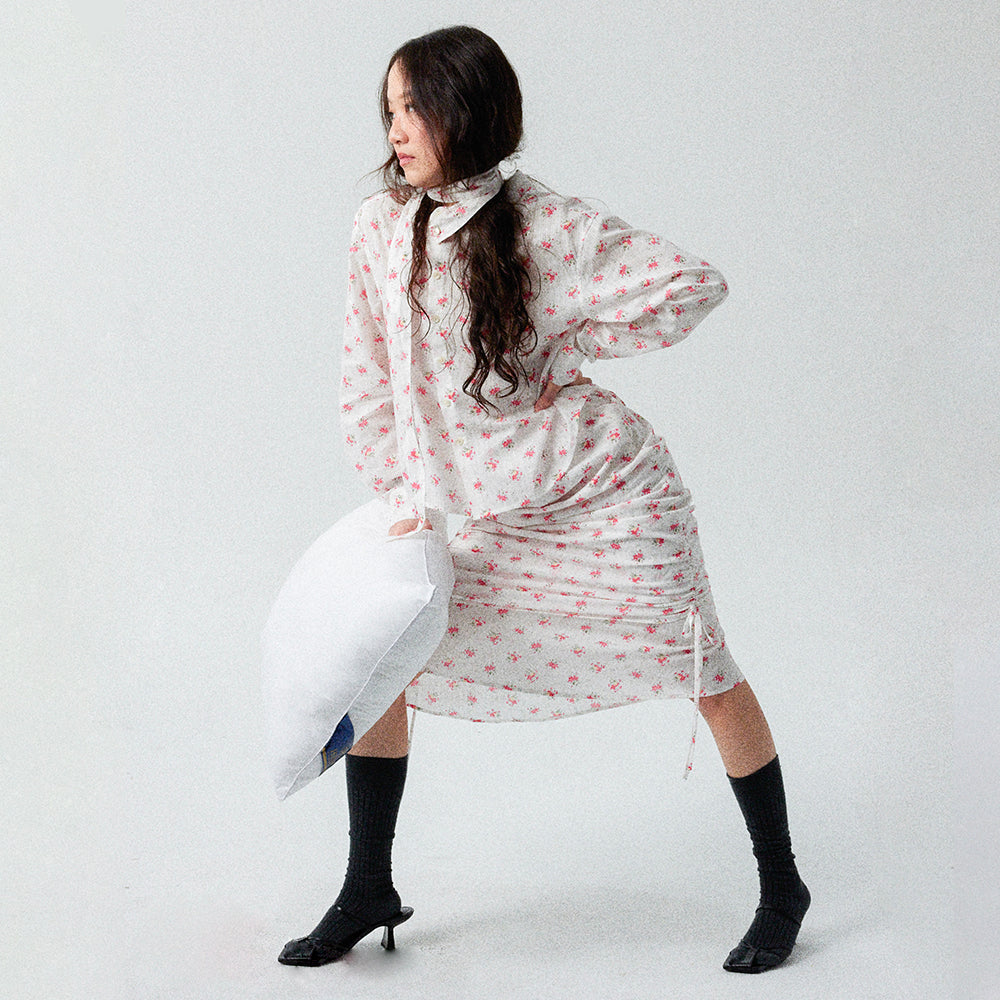 RETRO FLORAL PATTERN SKIRT