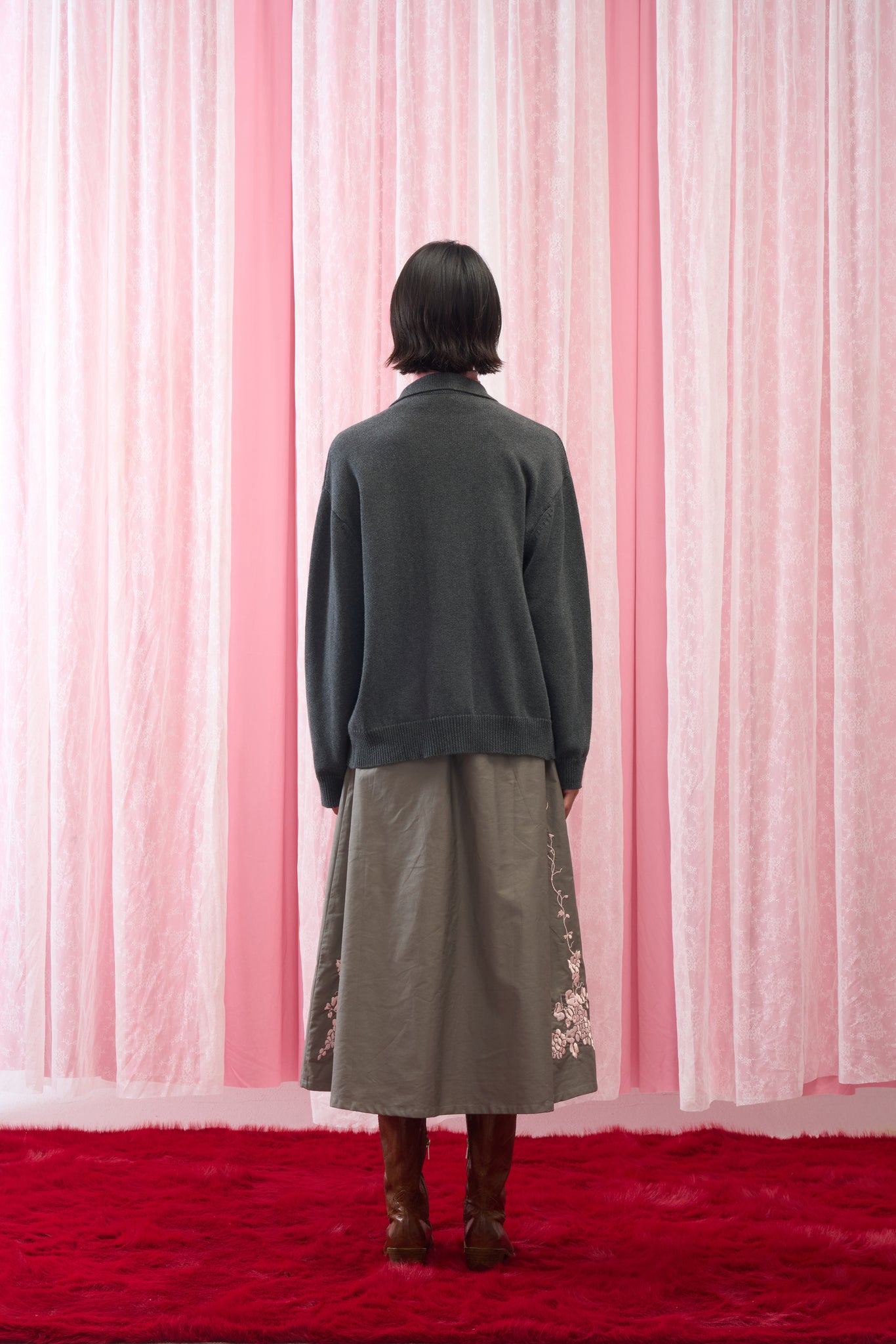 GrapeVine Embroidered Skirt