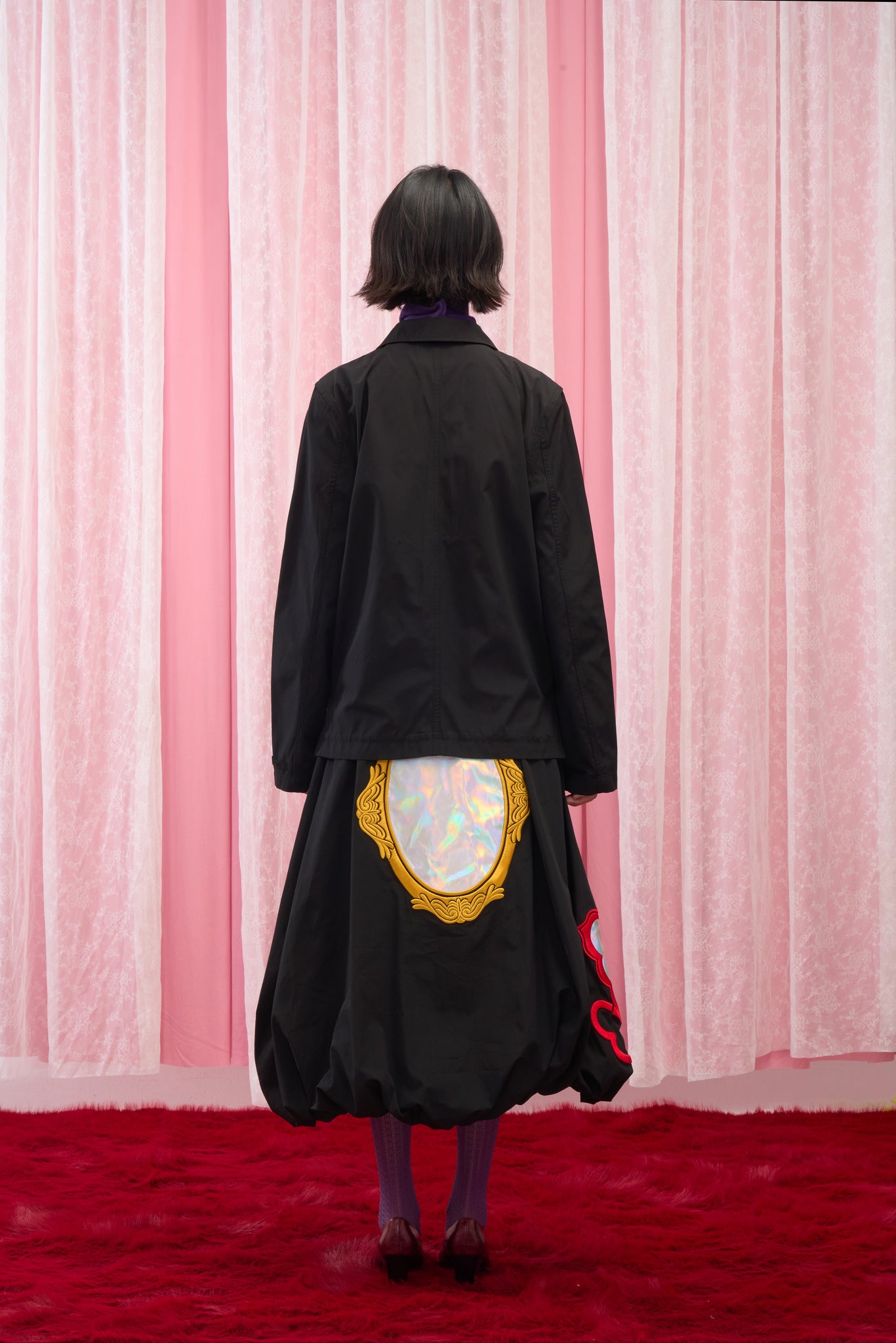 Stand-Collar Suit Jacket