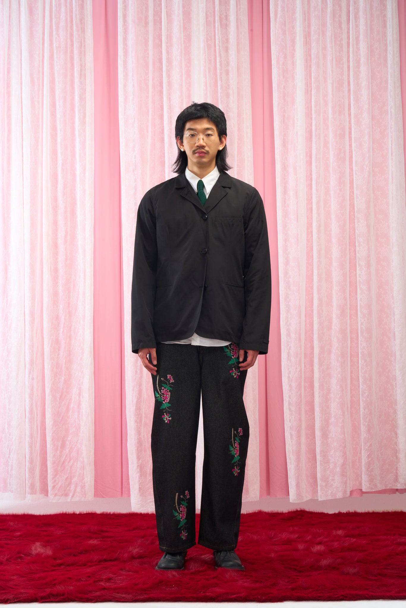 Stand-Collar Suit Jacket