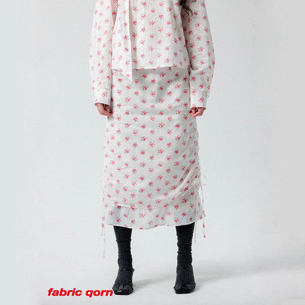 RETRO FLORAL PATTERN SKIRT